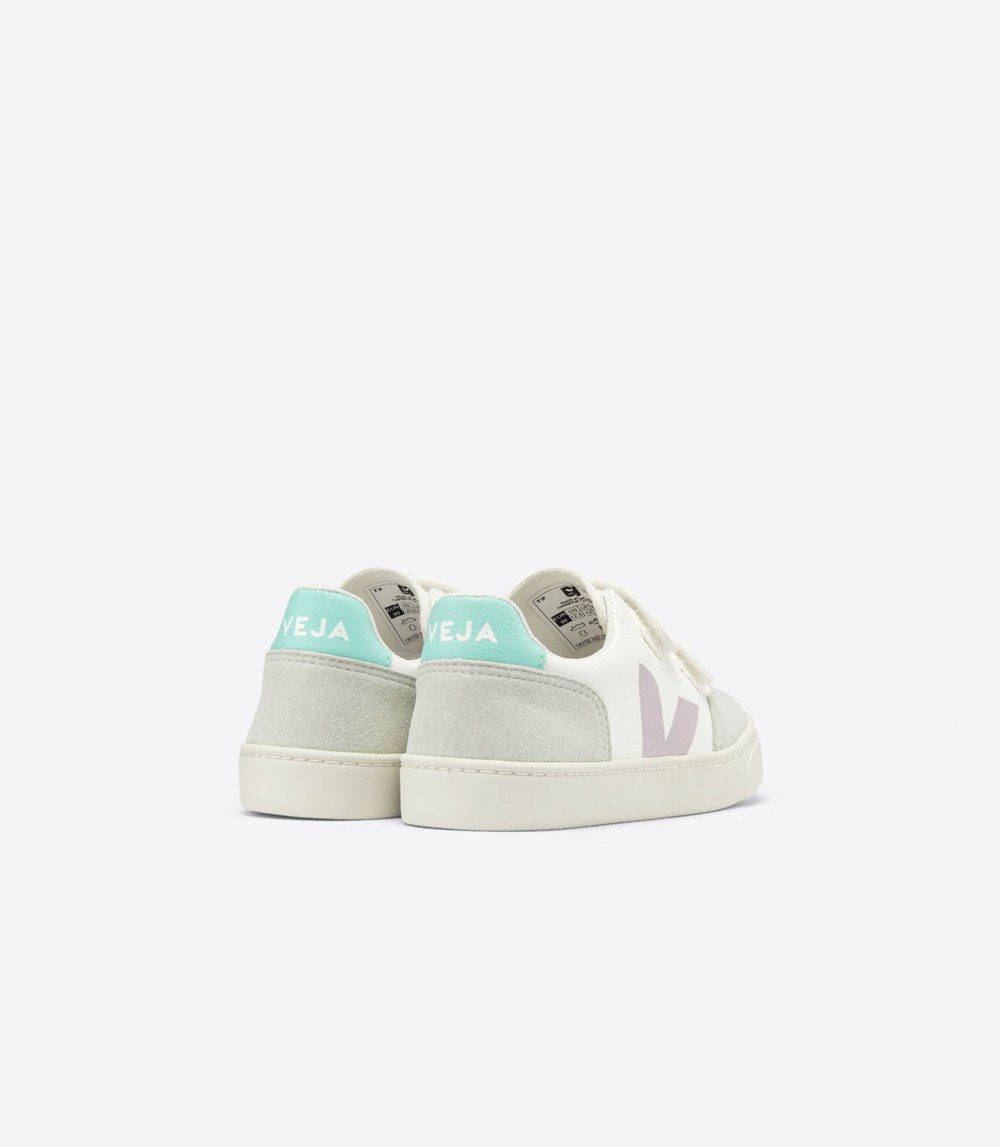 Veja Trainers Kids White - V-12 Velcro Chromefree - JZXQ-16238